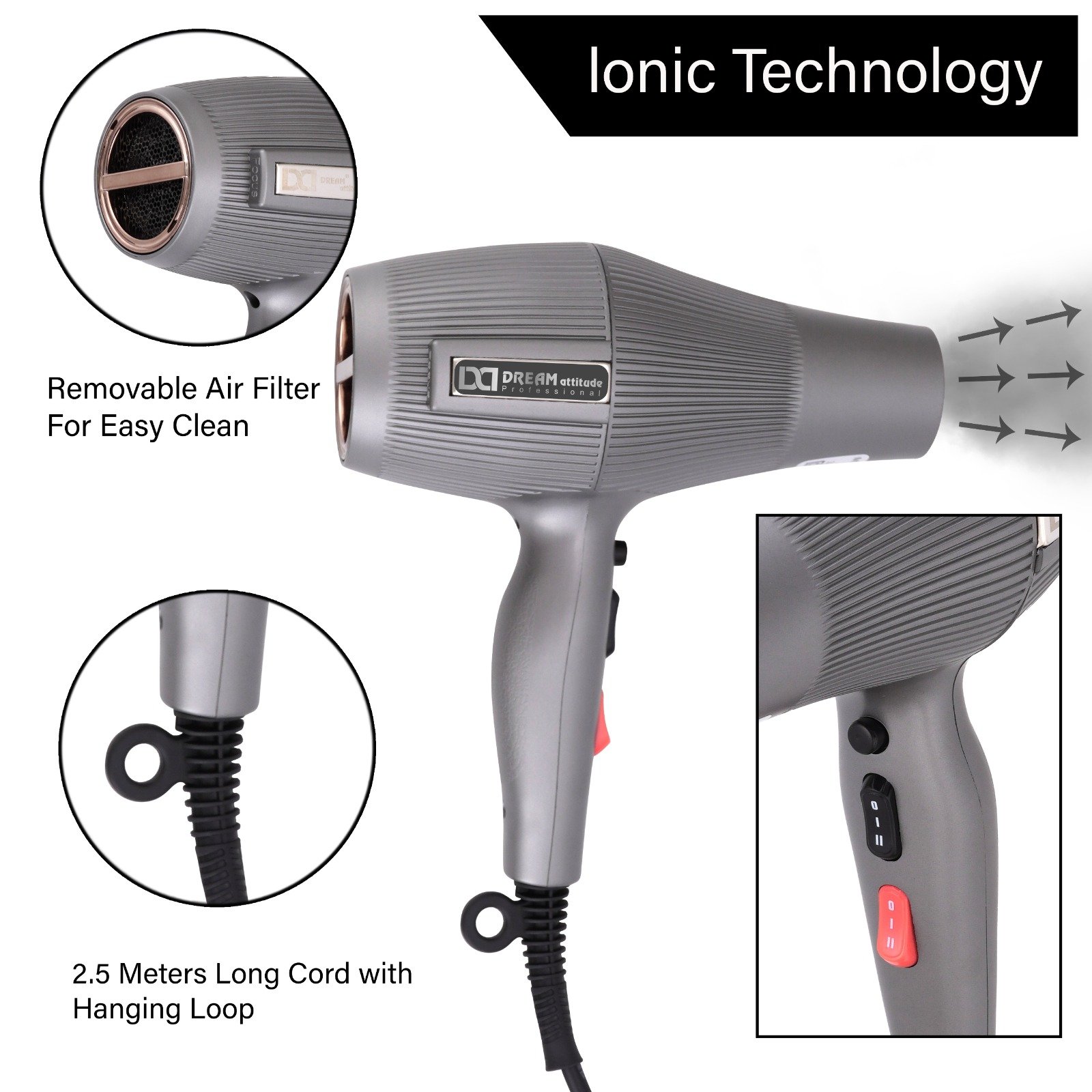 UNBREAKABLE HAIR DRYER [MODEL NO:7001] - Image 6 - NR Beauty World